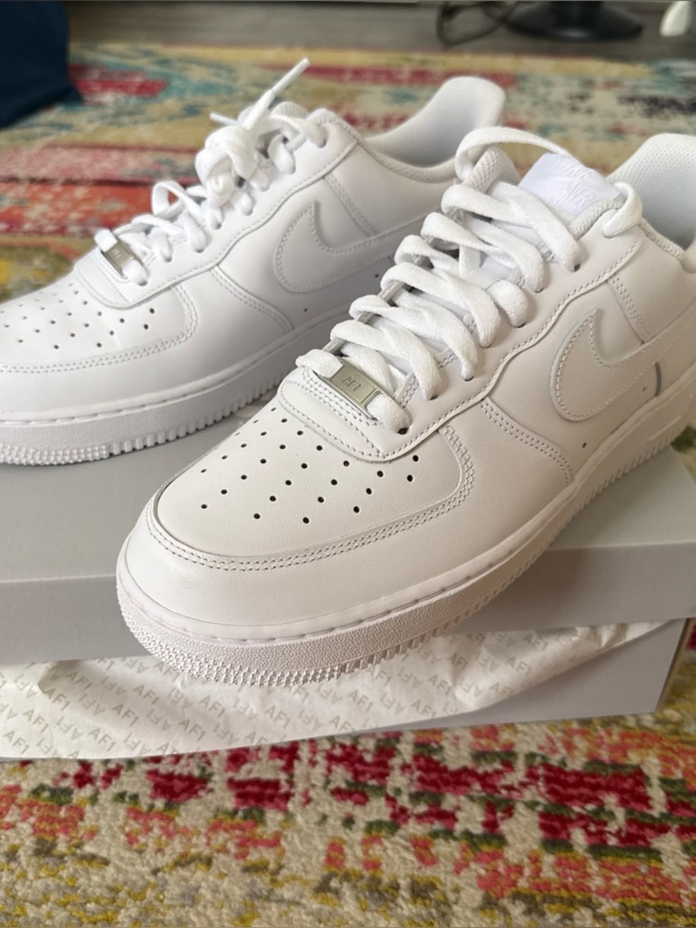 Men’s All White Nike Air Force 1s - Picture 2 of 4
